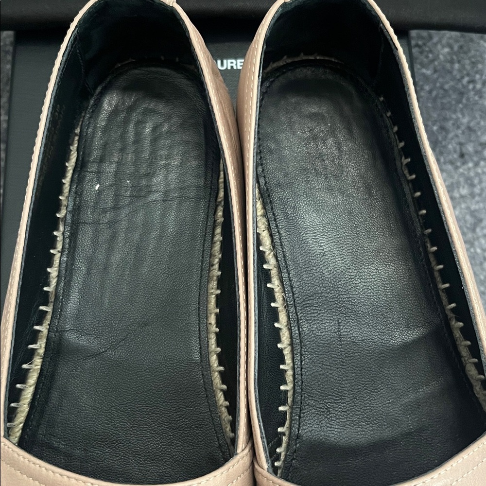Saint Laurent YSL monogram Espadrilles Nappa color Nude 38 size 8 - Picture 3 of 9